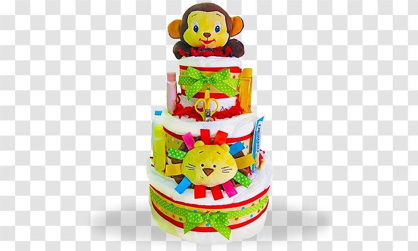 Diaper Cake Baby Shower Birthday Gift - Decorating Transparent PNG
