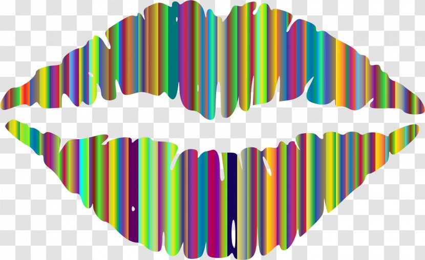 Lip Clip Art - Symmetry - Rainbow Design Transparent PNG