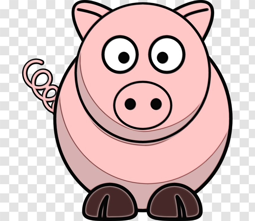 Pig Cartoon - Snout - Plant Animal Figure Transparent PNG