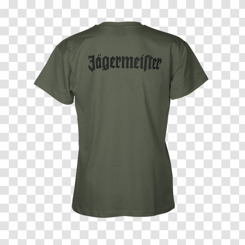 T-shirt Jägermeister Sleeve Neck - Black Design Transparent PNG