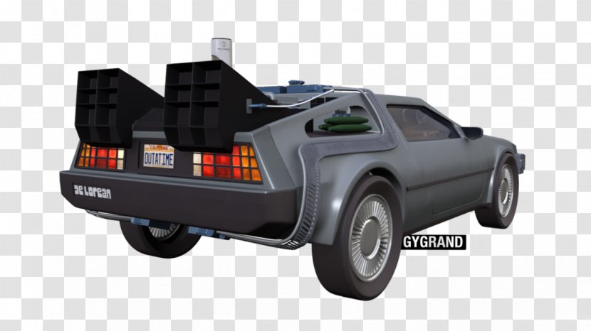 DeLorean DMC-12 Car Marty McFly Back To The Future Time Machine - Brand - Futuristic Poster Transparent PNG