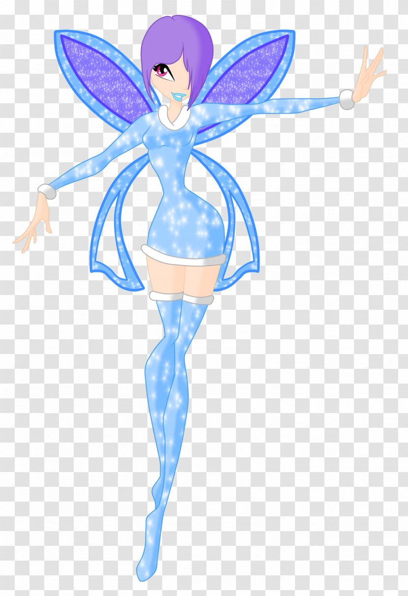 Flora Tecna Winx Club: Believix In You Fairy DeviantArt - Watercolor - Icicles Transparent PNG