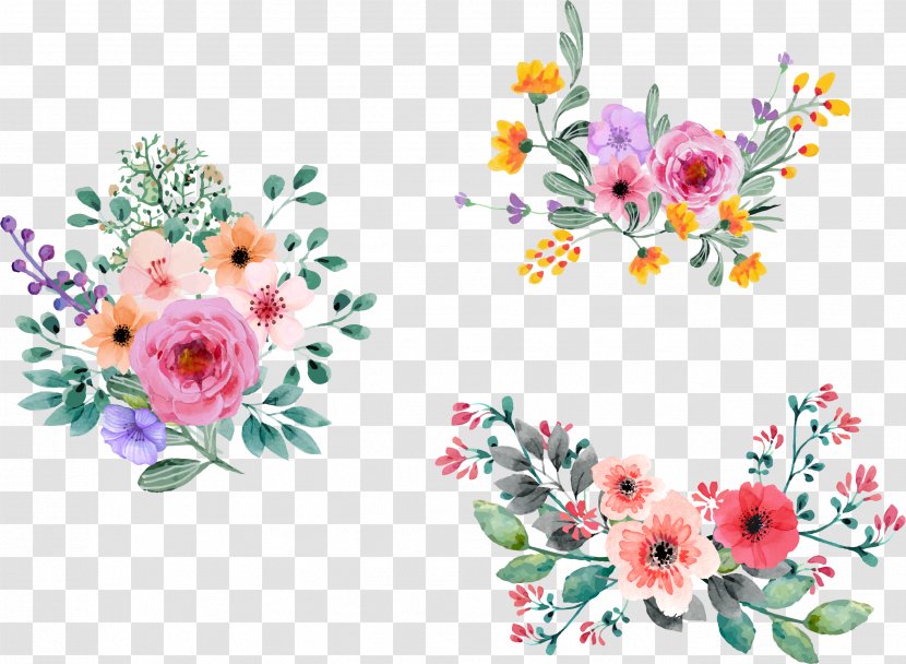 Flower Bouquet Floral Design Cut Flowers Floristry - Plant - Vector Hand-painted Transparent PNG