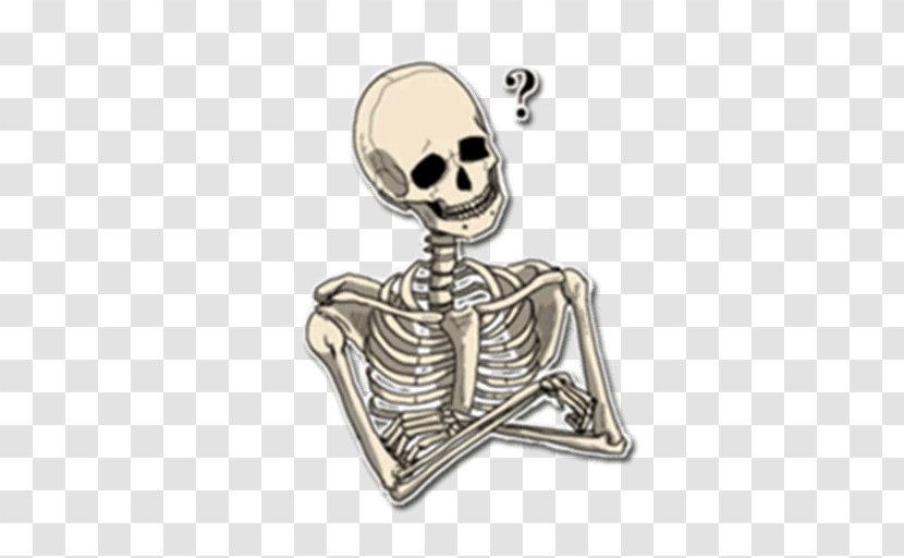 Skeleton Sticker Telegram Bone VKontakte - Body Jewellery Transparent PNG