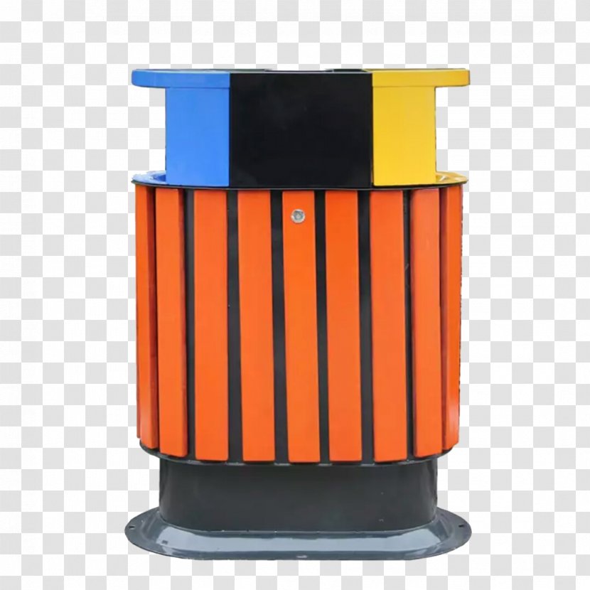 Paper Waste Container Lid Barrel - Blue Yellow Trash Can Transparent PNG