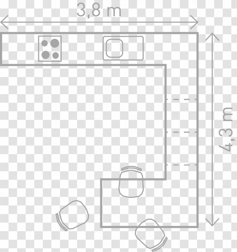 Paper Furniture /m/02csf Drawing Kitchen Cabinet - Monochrome - Nature Plan Transparent PNG