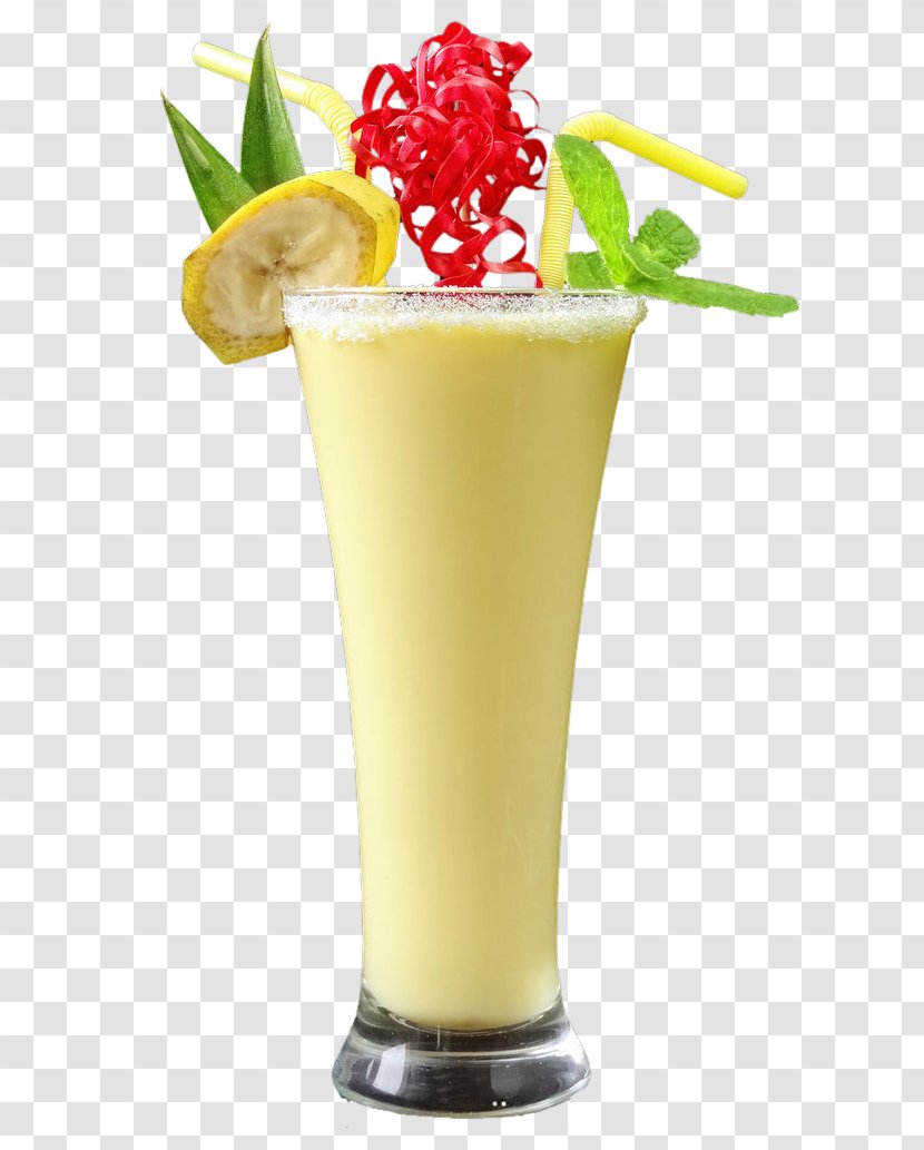 Juice Milkshake Cocktail Garnish - Poster - Free Banana Drink Pull Material Transparent PNG