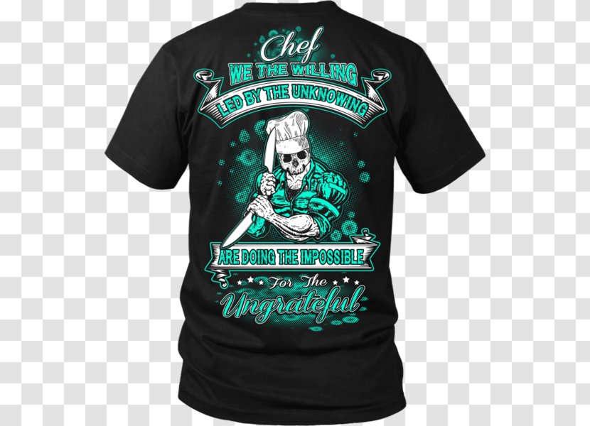 Long-sleeved T-shirt Hoodie Top - Chef Back Transparent PNG