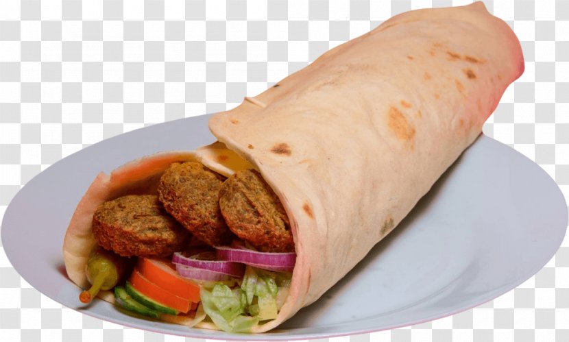 Falafel Doner Kebab Wrap Shawarma - Pizza Transparent PNG