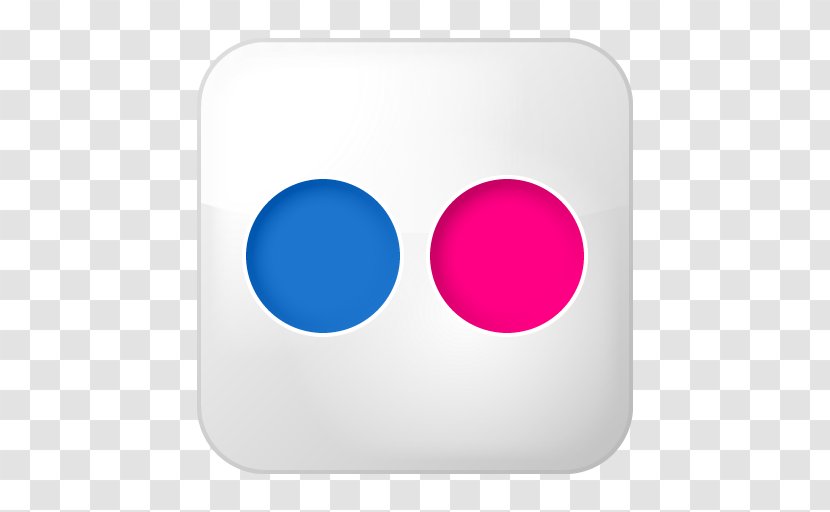 Social Media Flickr Logo - Electric Blue Transparent PNG