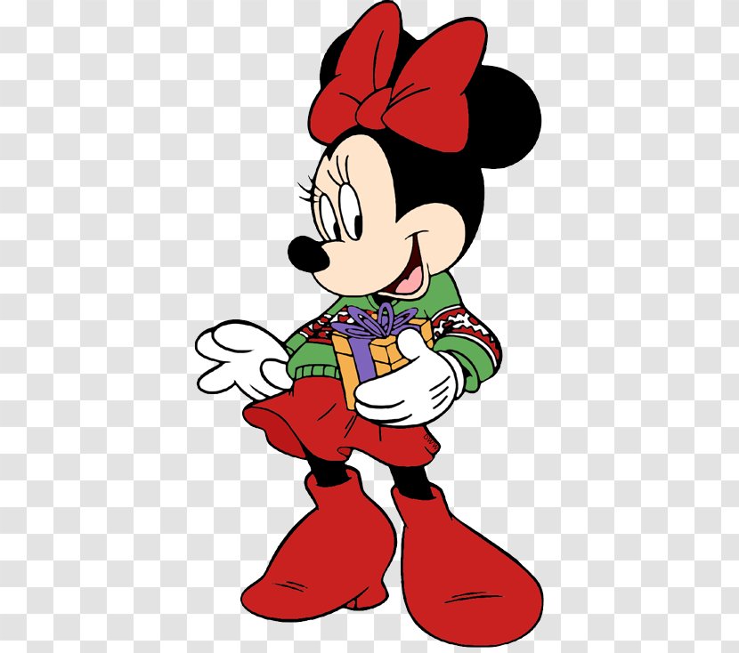 Minnie Mouse Mickey Pluto Donald Duck Christmas - Watercolor Transparent PNG