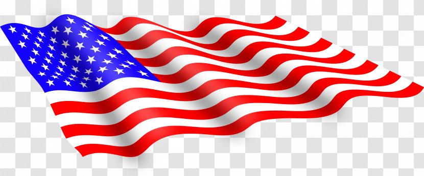 Flag Of The United States Line Point - Double Twelve Perspective Banner Transparent PNG