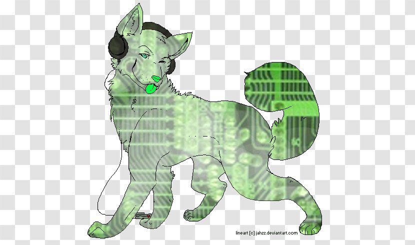 Cat Canidae Dog Illustration Mammal - Fictional Character - Techno Wolf Transparent PNG