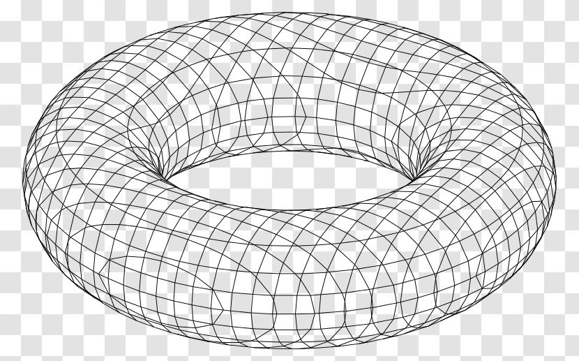 Surface Triangulation Torus Delaunay - Polygon Mesh - Line Transparent PNG