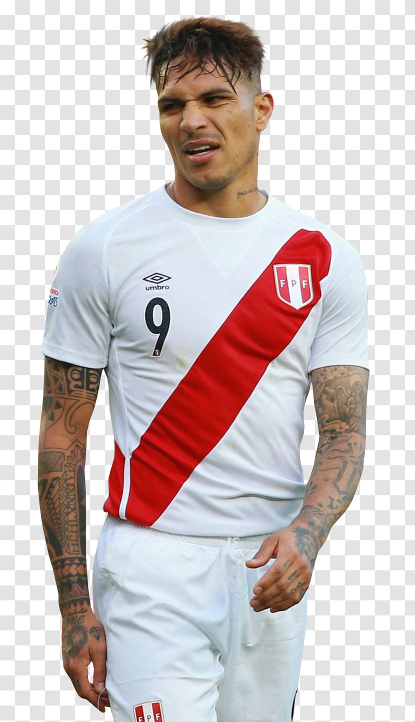 Paolo Guerrero Peru National Football Team Jersey Soccer Player - Tree Transparent PNG