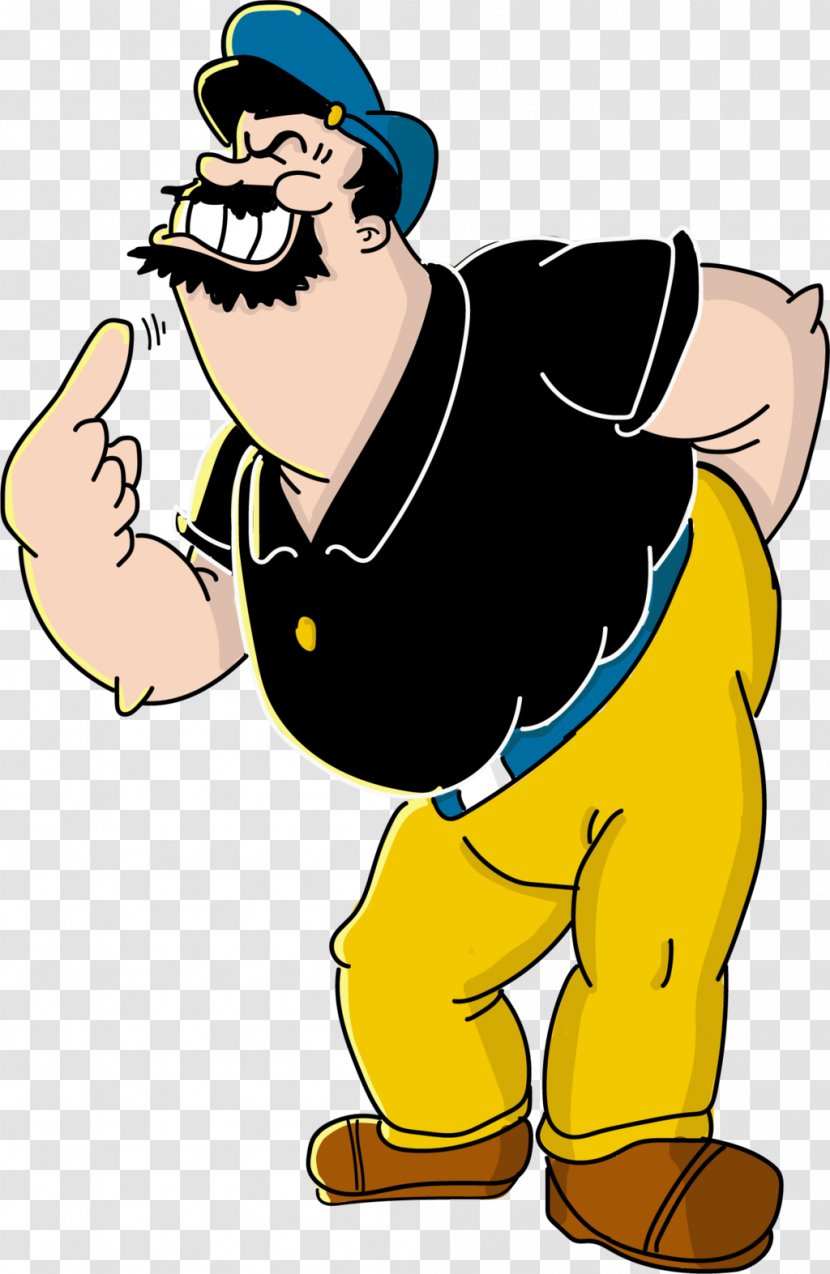 Bluto Popeye Cartoon Drawing - Male Transparent PNG