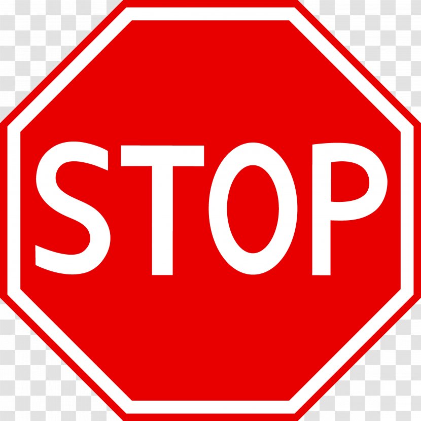 Stop Sign Traffic Clip Art - Red Transparent PNG