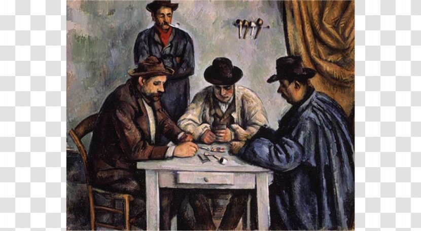 The Card Players Painting Work Of Art Museum - Canvas Print Transparent PNG