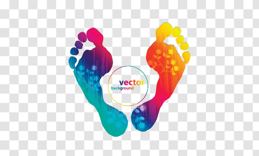 Footprint - Colorful Footprints Creative Transparent PNG