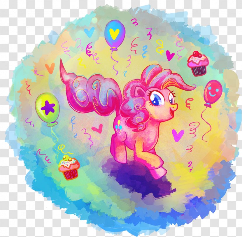 Pinkie Pie Rainbow Dash Pony Fluttershy Spike - Balloon Graffiti Transparent PNG