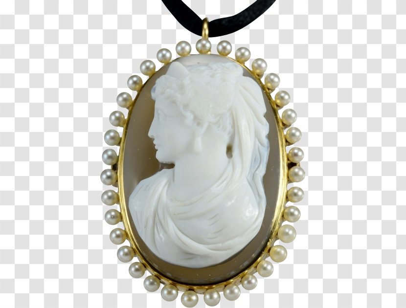Cameo Charms & Pendants Jewellery Necklace Gold - Hand-painted Milk Transparent PNG