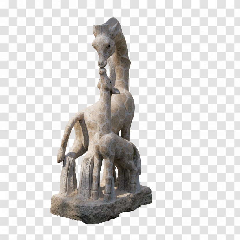 Giraffe Stone Sculpture Quyang County - Classical - A Transparent PNG