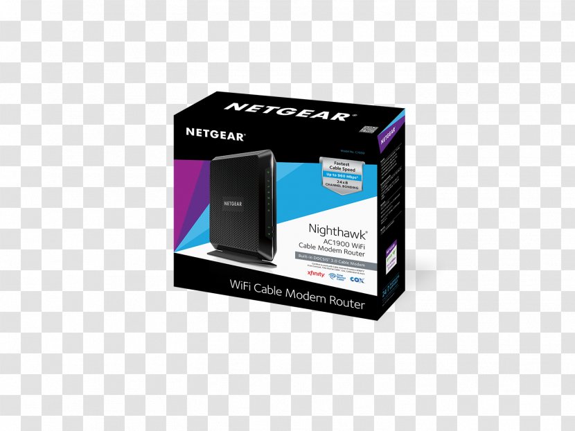Cable Modem Wireless Router NETGEAR Nighthawk R7000 - Wifi - Xfinity Center Transparent PNG