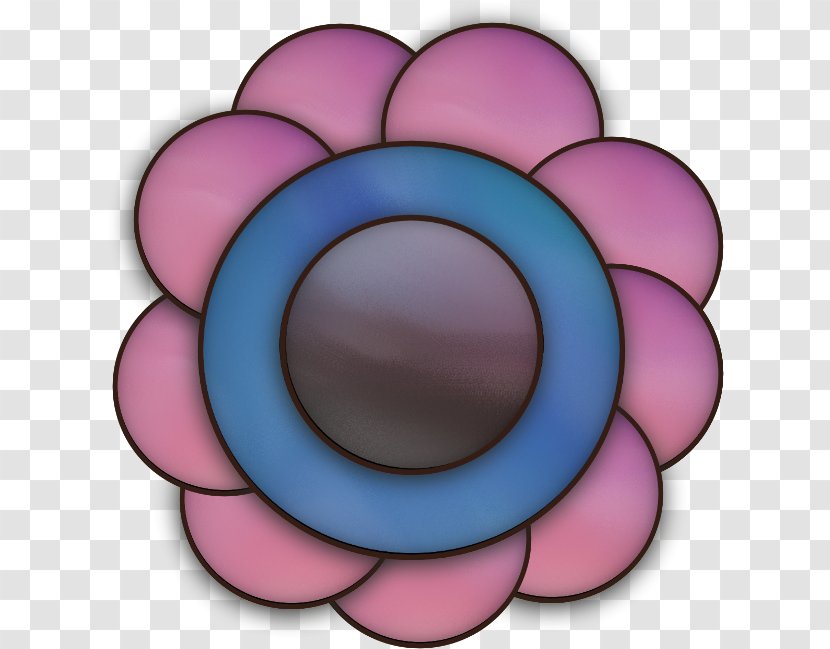 Pink M Circle Transparent PNG