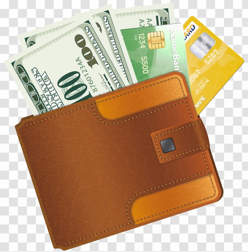 Wallet Clip Art - Money Bag - With Credit Cards And Clipart Transparent PNG