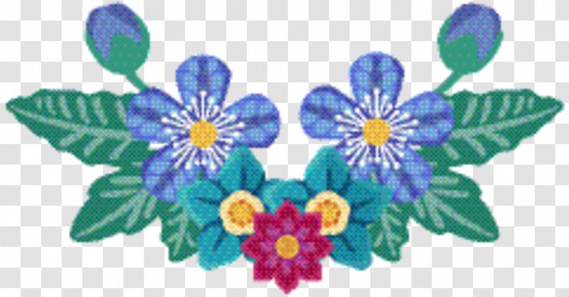 Floral Petal - Violet - Embroidery Wildflower Transparent PNG