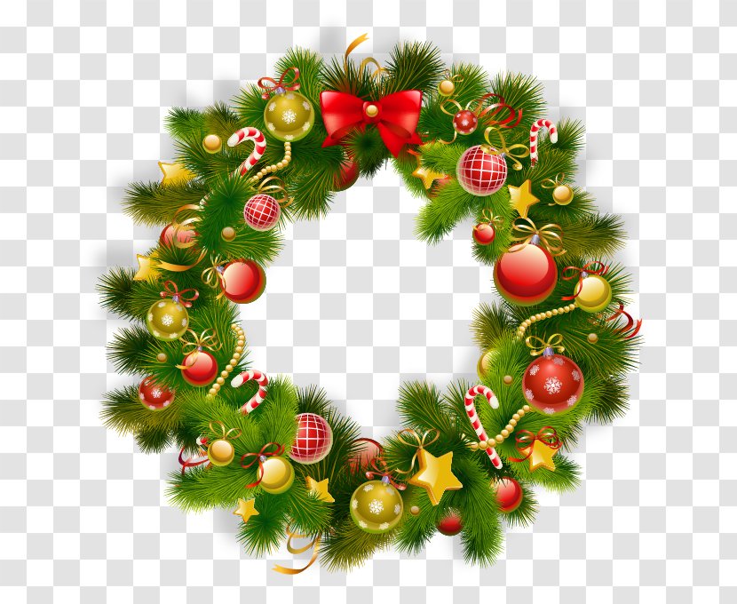 Christmas Ornament Wreath Decoration Clip Art - Holiday Transparent PNG