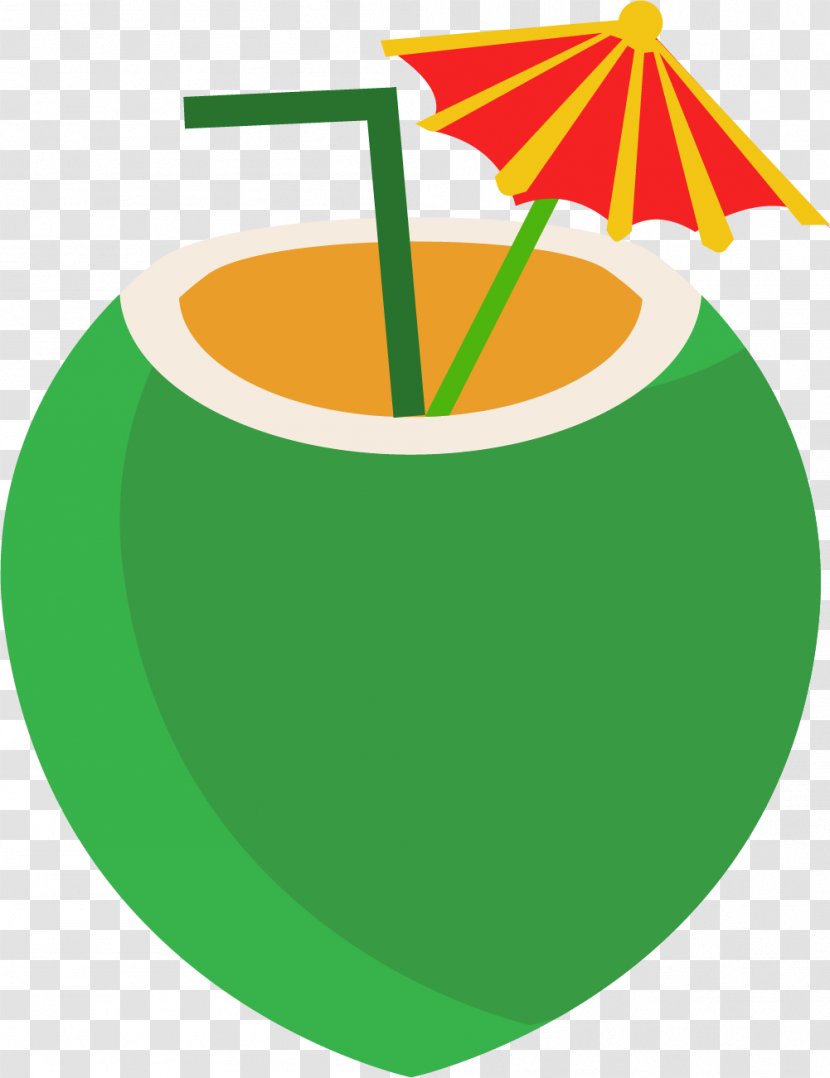 Coconut Water Milk - Food - Hand Painted Green Juice Transparent PNG