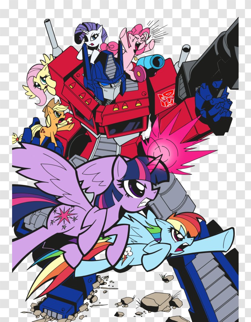 Optimus Prime Twilight Sparkle Pony Transformers: Fall Of Cybertron Princess Celestia - Flower - Colored Mane Transparent PNG