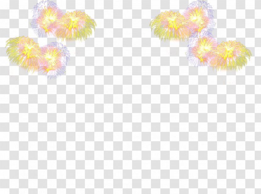 Yellow Petal Pattern - Point - Fireworks Transparent PNG