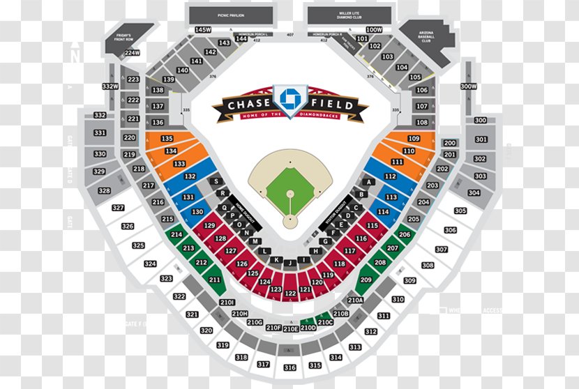 Chase Field Arizona Diamondbacks Wrigley Dodger Stadium Chicago Cubs - Aircraft Seat Map - Baseball Transparent PNG