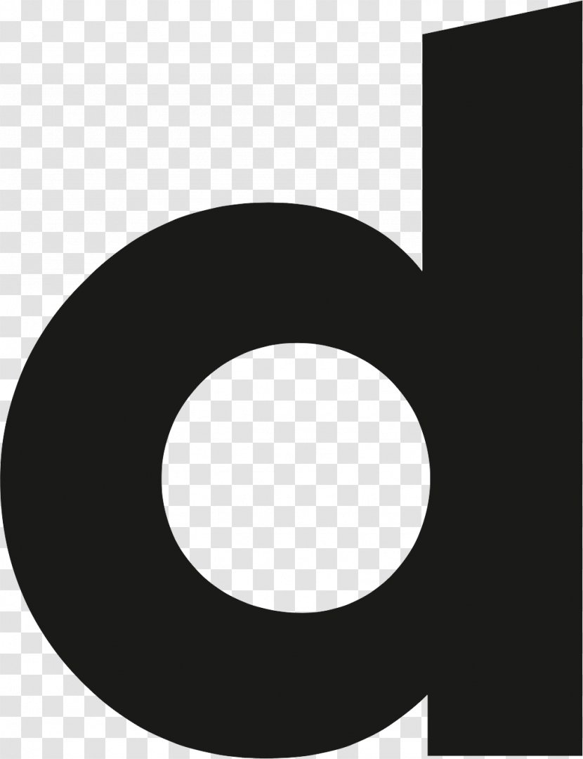 Brand Black And White Circle - Letter D Transparent PNG