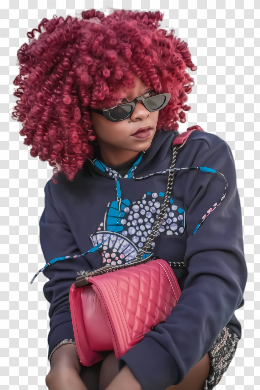 Sunglasses - Hair Coloring - Black Lace Wig Transparent PNG