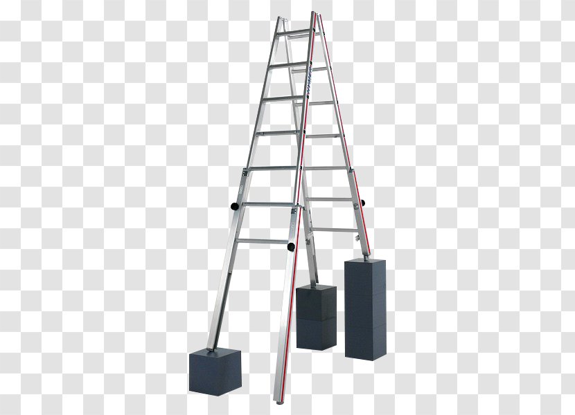 Ladder Tool Stairs Hailo Combined Sections Aluminium Stair 2 Combi Operating Height (max.): 5.90 M ProfiLine Transparent PNG