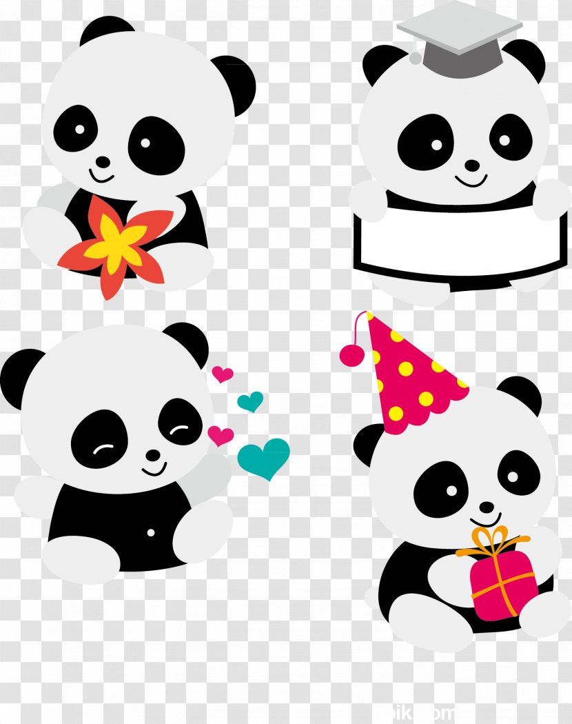 Giant Panda Red Bear Cuteness Clip Art - Smile - Cute Transparent PNG