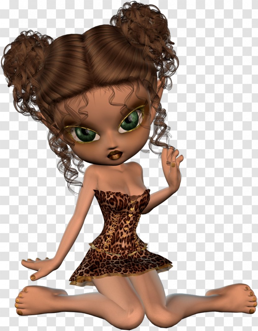 Brown Hair Fairy Doll Biscuits - Flower Transparent PNG