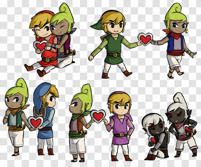The Legend Of Zelda: Four Swords Adventures A Link To Past And Wind Waker Zelda II: Adventure - Fan Art - Wedding Figure Transparent PNG