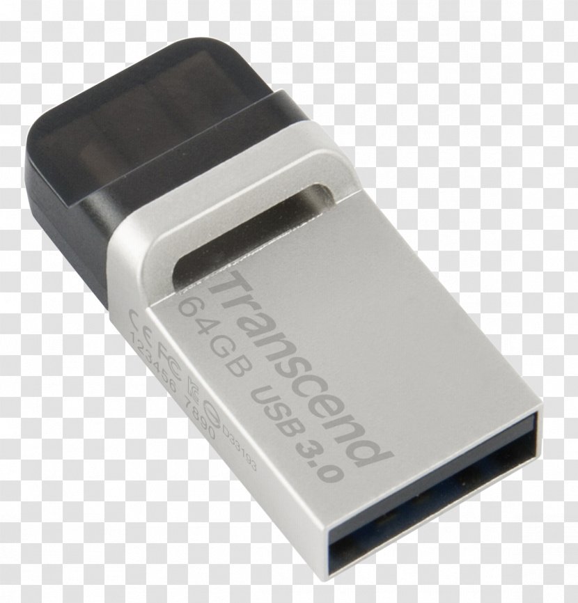 JetFlash 880 OTG Flash Drive USB Drives Transcend Information 3.0 Transparent PNG