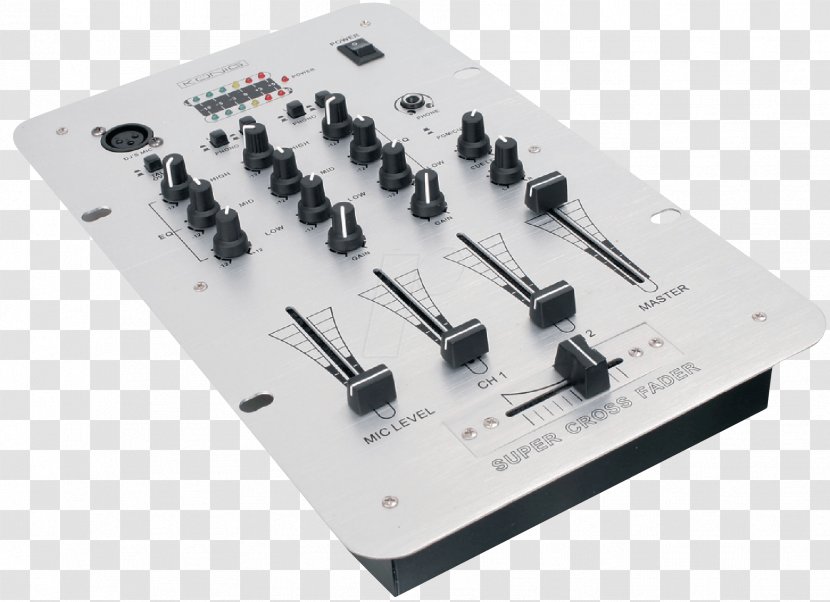 Microphone Audio Mixers Konig DJ Mixer 2-Channel Equalization - Silhouette - Dj Transparent PNG