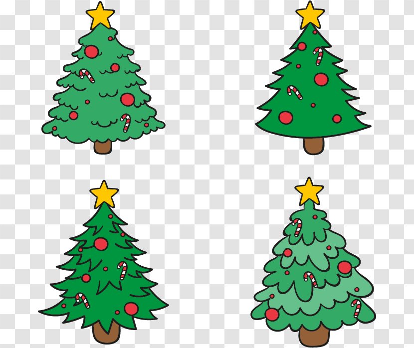 Pxe8re Noxebl Santa Claus Christmas Tree - Evergreen - Hand-painted Transparent PNG