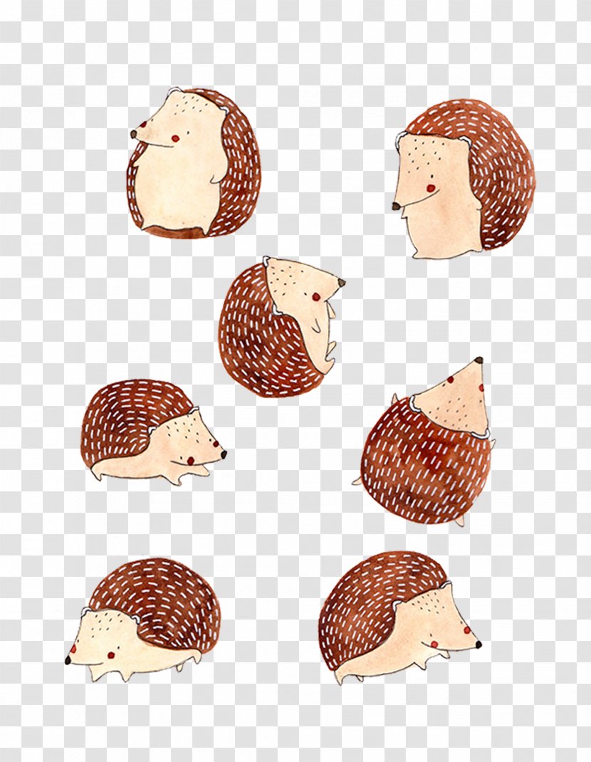 Hedgehog Cartoon Cuteness - Animal - Hand-painted Cute Free Matting Transparent PNG