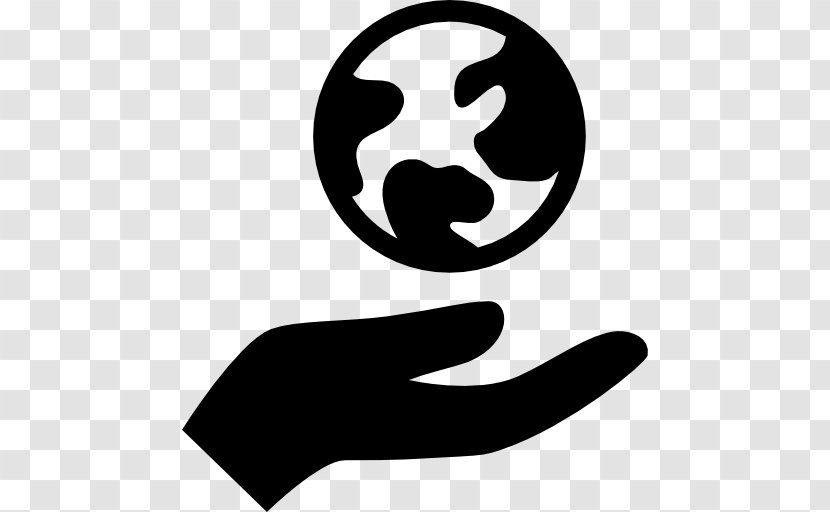 Earth Symbol - Silhouette - Hand Holding Transparent PNG