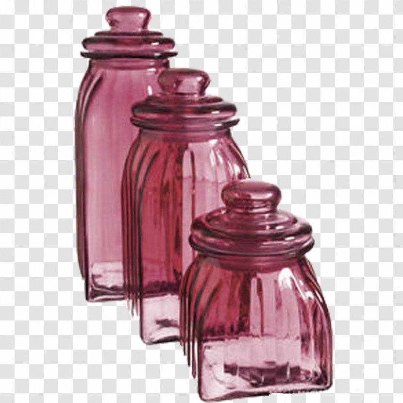 Jar Glass Bottle Pink Kitchen - Biscuit Jars Transparent PNG