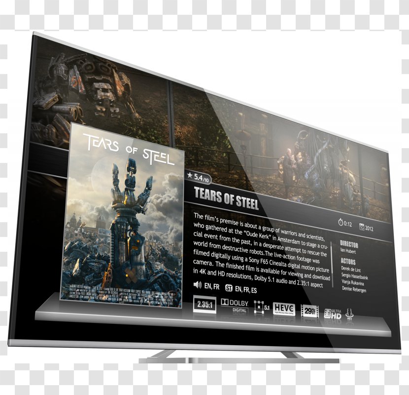 4K Resolution Multimedia Chromecast Television Media Player - 4k - Tears Of Steel Transparent PNG