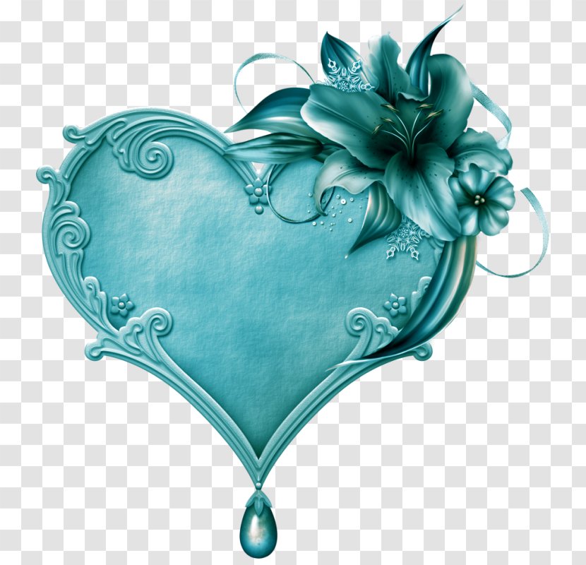 Heart Image Clip Art Necklace - Turquoise - Tree Transparent PNG