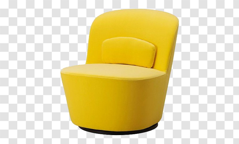 Swivel Chair Egg Table - Yellow Armchair Transparent PNG